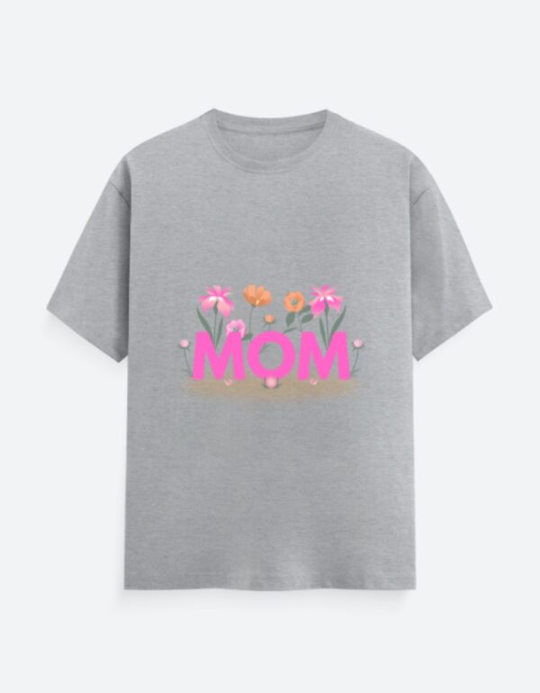 Floral Mom Classic Crew T-Shirt – Gift for Mother's Day - Image 4