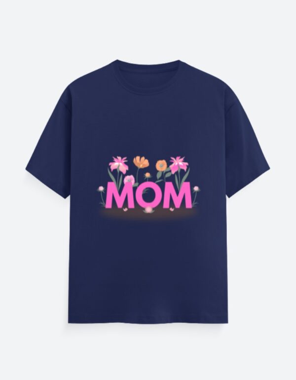Floral Mom Classic Crew T-Shirt – Gift for Mother's Day - Image 3