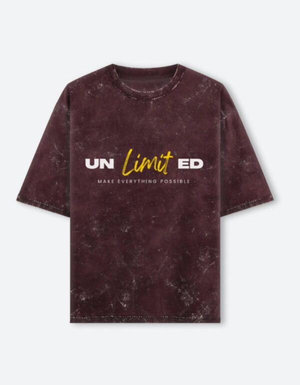 Unisex Acid Wash Oversized Tee - UNLimitED - Image 3
