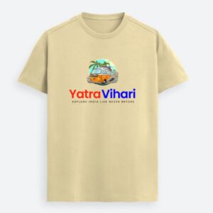 Beige Supima T-Shirt for Travel Lovers