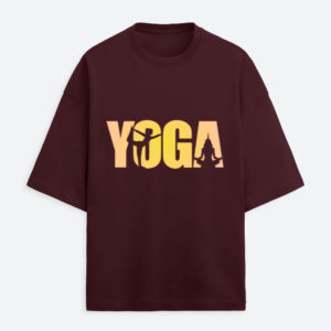 Unisex Terry Oversized Tee - Maroon