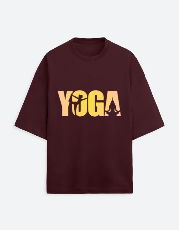 Unisex Terry Oversized Tee - Maroon