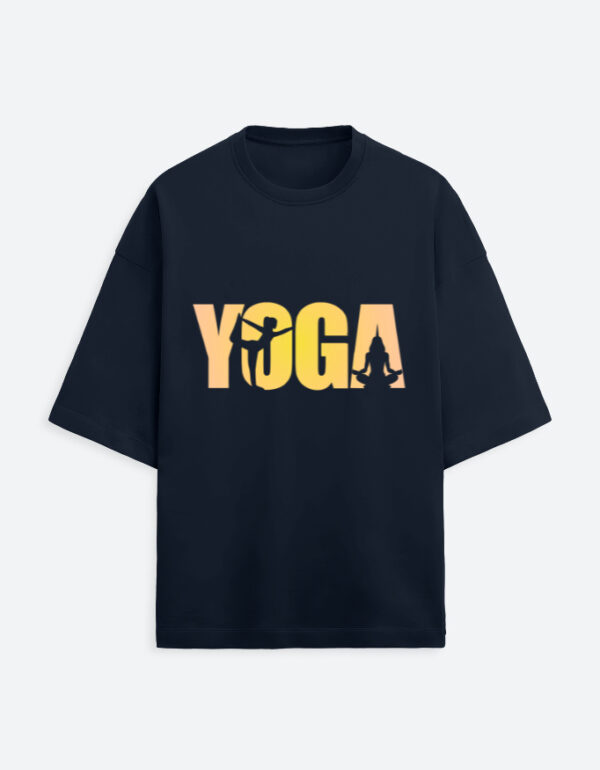 Unisex Terry Oversized Tee - Navy Blue